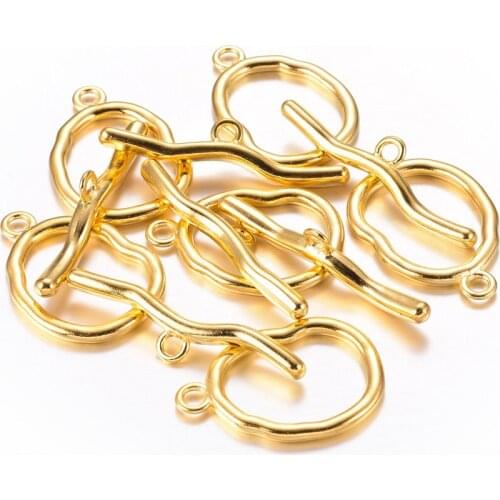 5/10sets Alloy Gunmetal/Gold Color Toggle Clasps Oval Shape Findings Handmade Bracelet Components DIY Jewelry Findings