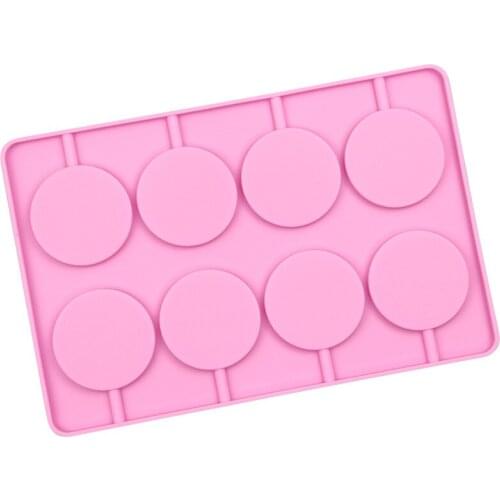 8-hole Round Lollipop Silicone mold Cheese Bar Chocolate Bar Mold Home baking Home baking