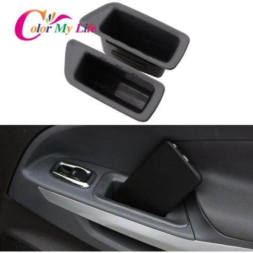Accessories for Ford Ecosport 2013 - 2017 2pcs/set ABS Car Inner Door Armrest Front Back Storage Box Container Case