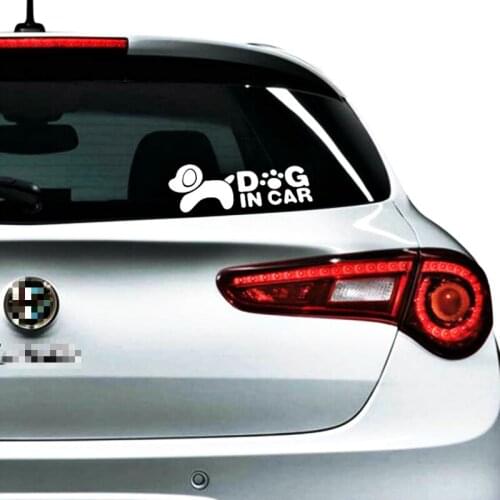 Volkrays Car Accessories Dog In Car Warning Reflective Car Sticker Decal Decoration for Polo Golf Audi A3 Smart Mini Focus Bmw