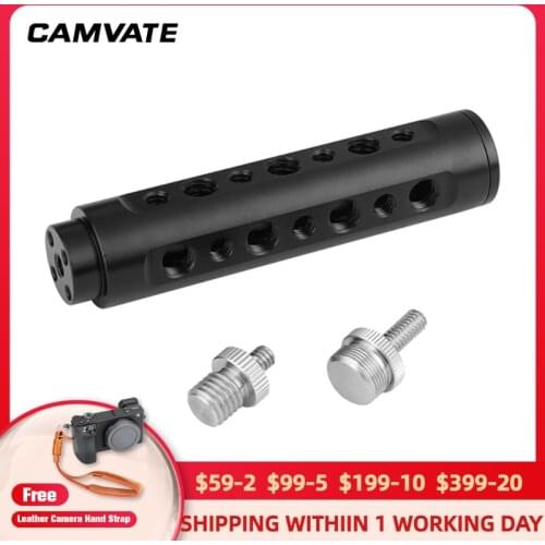 CAMVATE Cheese Handgrip & 1/4"-20 Male to 5/8"-27 Male Thread Converter Screw & 1/4"-20 Male to M12 Male Thread Converter Screw