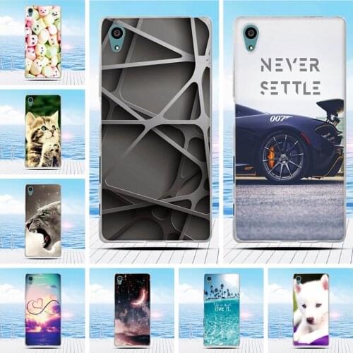 For Sony Xperia Z5 E6003 E6633 E6653 E6683 Case Cartoon 3D Relief Printing Pattern Back Cover TPU Soft Silicone Case