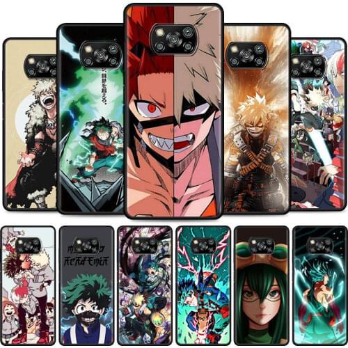 Boku No My Hero Academia Cell Phone Case for XiaoMi Poco X3 NFC M3 F1 F3 Mi 10T 9T Note 10 10T Pro A2 Lite 5G 11 9 SE CC9 Cover