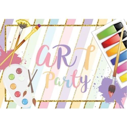 Color Art Party Backdrop Photography Background Holiday Celebration Party Decoration Photo Booth Studio Prop