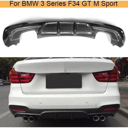Rear Bumper Lip Diffuser for BMW F34 GT M sport 4 Door 3 Series 2014 - 2017 328i 330i 335i 340i Carbon Fiber Bumper Lip Spoiler