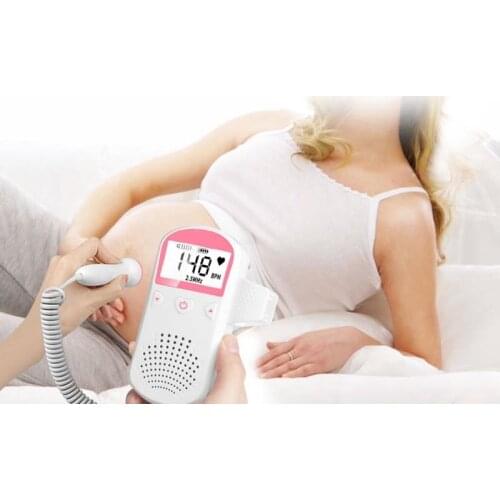 Fetal Doppler Detector Pocket Portable Household Pregnant Baby Ultrasound Heartbeat Sound Monitor No Radiation Stethoscope