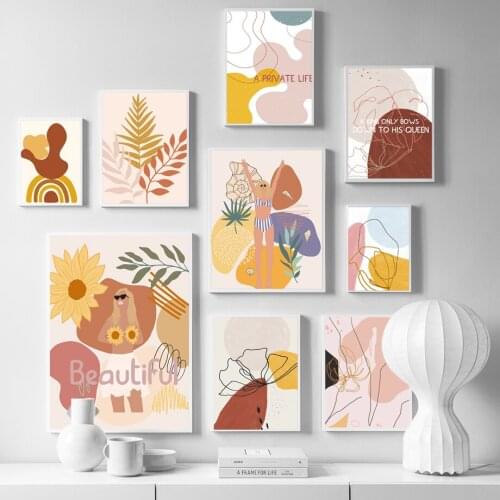 Fashion Abstract Scene Scandinavia Canvas Painting Wall Art Prints Poster Picture for Gallery Living Room Interior Home Decor