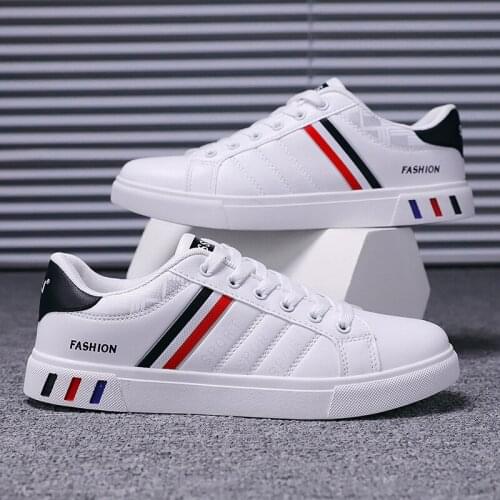 Mens Casual Shoes Lightweight Breathable Men Shoes Flat Lace-Up Tenis Masculino Men Sneakers White Business Travel Shoes