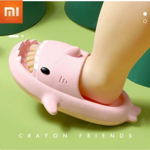 Xiaomi Shark Summer Childrens Slippers Rainbow Shoes for Kids Toddler Outdoor EVA Cartoon Print Cute Flat Heels Beach Sandals