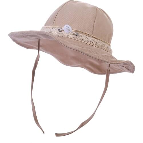 Toddler Kid Summer Sun Hat Solid Color Outdoor Children UV-proof Fishermans Hat