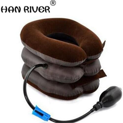 Hot!!! Cervical traction apparatus with inflatable neck neck stretcher health care toolsRelax tensions ease fatigue massage neck