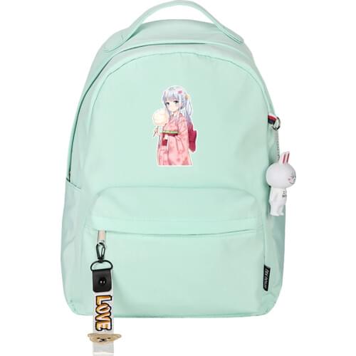 Eromanga Sensei Izumi Sagiri Cute Backpack Kawaii Pink Women Bagpack Anime Bookbag Small Travel Shoulder Bags Cartoon School Bag