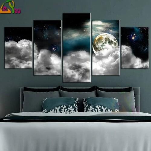 Magic Night Space Landscape 5D DIY diamond painting full circle rhinestone embroidery mosaic mosaic Multi picture home decor