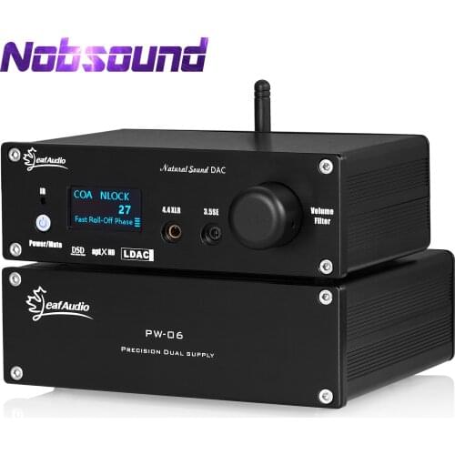 Nobsound HiFi Bluetooth 5.0 Receiver USB DAC COAX/OPT/I2S Digital to Analog Converter Balanced XLR Stereo Headphone Amplifier
