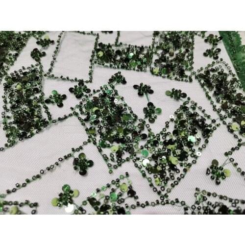 New Arrival Handmade Beads Tulle Lace Top Quality Shinny Fabric JRB-15.2182506 Nigerian Material for Fashion Show Dress