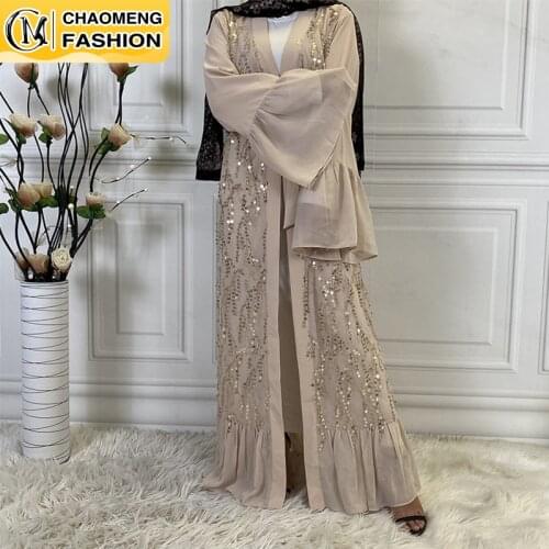 New Muslim Fashion Kaftan Dubai Abaya Kimono Turkey Hijab Abaya Dress Malaysia Islamic Clothing For Women Caftan Middle East