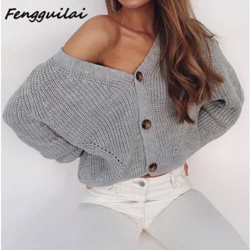 Solid Elegant Women Cardigans Casual V-Neck Knitted Women Sweaters Slim Autumn Winter Clothes Jersey Mujer Invierno 2020