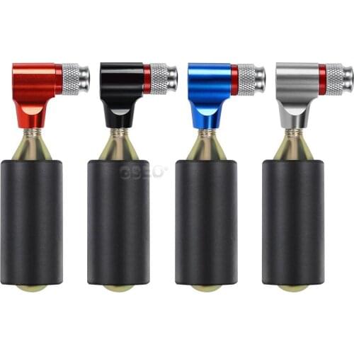 Portable CO2 Pump Aluminum Alloy Bicycle Pump Inflator Bicycle Pump for Presta Adapter Safety Automatic Mini Hand Pump Head