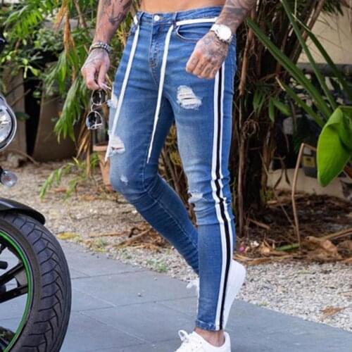 Casual jeans for Men Pants Skinny Jeans Blue Denim Pants for Men Stretch Long Pencil Pants Trousers Men Jeans hommes jeans