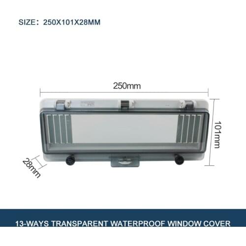 10 12WAY Circuit Breaker Transparent Waterproof Box Window Distribution Box Protect Window Cover Monitor Observation Window Ip67