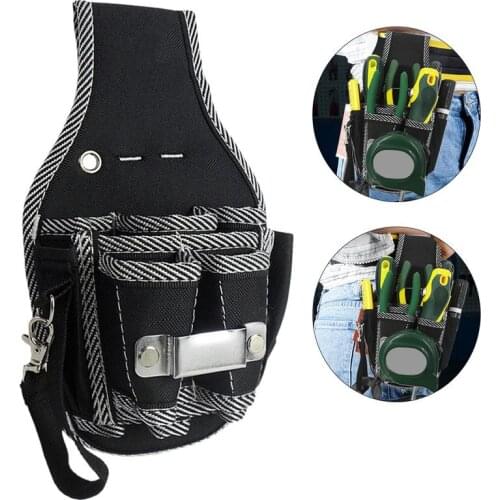 9-in-1 Drill Screwdriver Utility Kit Holder Top Quality Nylon Fabric Tool Bag Electrician Waist Pocket Tool Belt Pouch Bag #45