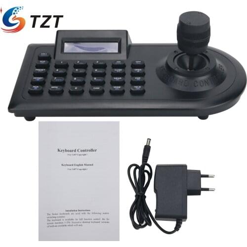 TZT 3D 3 Axis PTZ Joystick PTZ Controller Keyboard RS485 PELCO-D/P W/LCD Display For Analog Security CCTV Speed Dome PTZ Camera