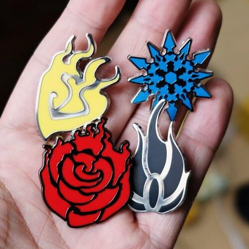 Weiss Schnee Blake Belladonna Yang Xiao Long Zinc Alloy Badge Metal Pins 3D touch enamel Brooch cosplay costume party gift