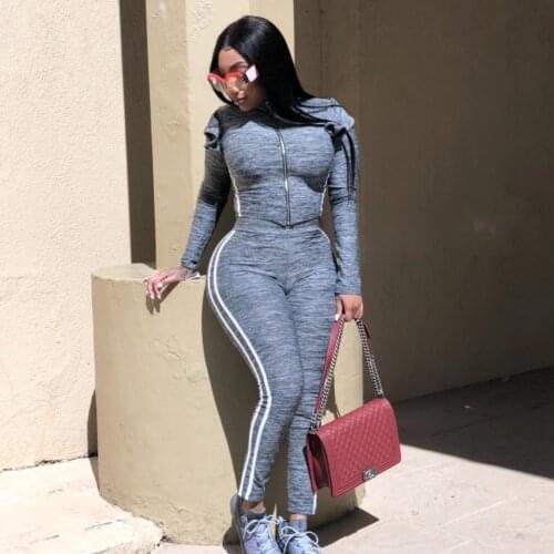 Womens Pure Color Sports Suit Long Sleeve Zipper Short Jacket High Waist Slim Pants Ladies Casual Fashion Autumn Two-piece Set