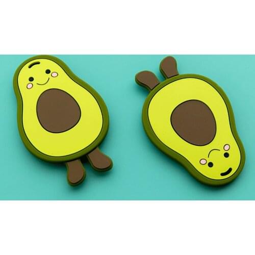 1pc Baby Silicone Teether Cartoon Avocado Food Grade Silicone Pandents DIY Teething Toys For Teeth Tiny Rod Baby Teethers Care