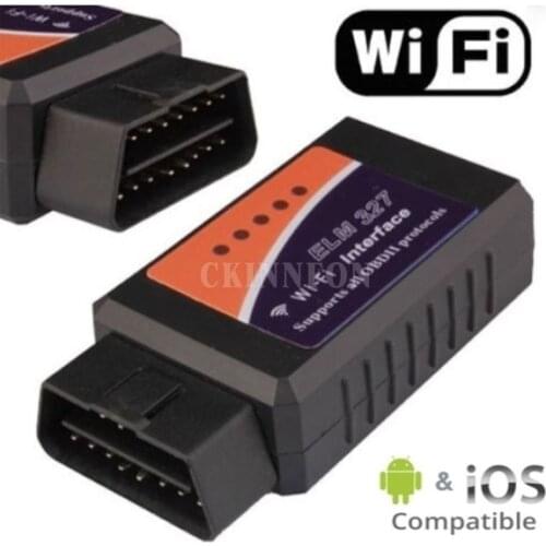 100Pcs/Lot Universal ELM327 Wifi Scanner Auto OBD2 Diagnostic Tool ELM 327 WIFI OBDII Scanner V1.5 For iPhone Android Phone