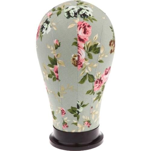 2 Size(21''+22'') - Canvas Mannequin Cork Block Manikin Head Model - Salon Shop Wig Hat Displaying Stand Holder