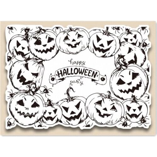 20Pcs11*16CM Halloween Pumpki Transparent Clear Stamp Silicone Stamp/Seal DIY Scrapbooking/Photo Album Stamp Sheets Bulk Deals