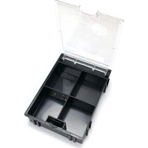 4pcs SMD SMT Electronic Component Mini Storage Box 4 Lattice/Blocks 84x61x19mm black Color