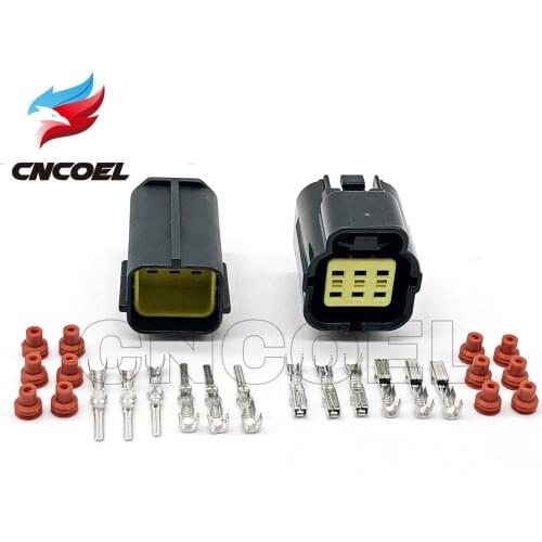 5 Set 6 Pin 174264-2 174262-2 Female And Male Way Waterproof Wire Connector Plug Car Auto Sealed Car Truck Denso Connectors