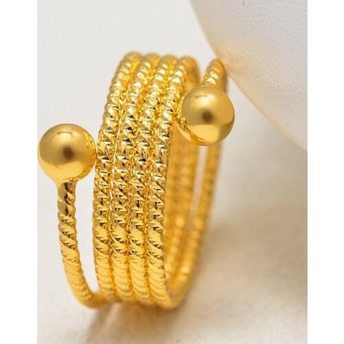 Annayoyo Dubai Free Size Ring for Women/Girl Gold Color Arab Coin Ring Metal Jewelry Middle Eastern,Israel/Iraq/Oman/Turkey Gift