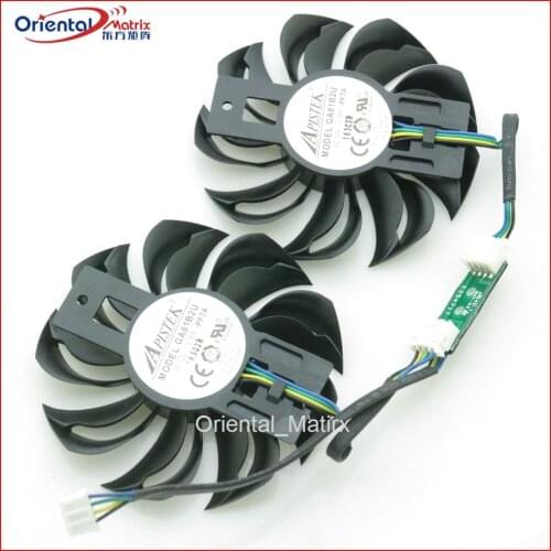 Free Shipping GA81B2U PFTA 12V 0.38A 4Pin 75mm VGA Fan For Dataland RX550 RX560 RX460 Graphics Card Cooler Cooling Fan