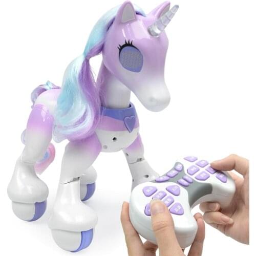 Large RC Unicorns Robot Cute Cartoon Animal Infrared Induction Model Electric Educational Remote Control Pet Toys For Children
