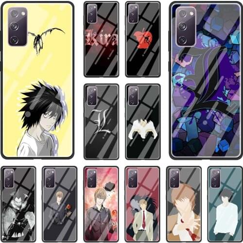 Phone Case for Samsung Galaxy Note 20 Ultra 10 Lite S20 FE S9 S10 S8 Plus Tempered Glass Funda Cover Anime Manga Death Note