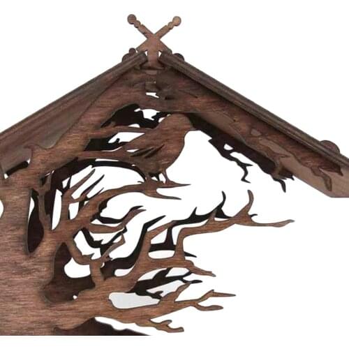 Wooden Bird Feeder Attractive Hanging Ranch Courtyard Villa Decoration Gifts