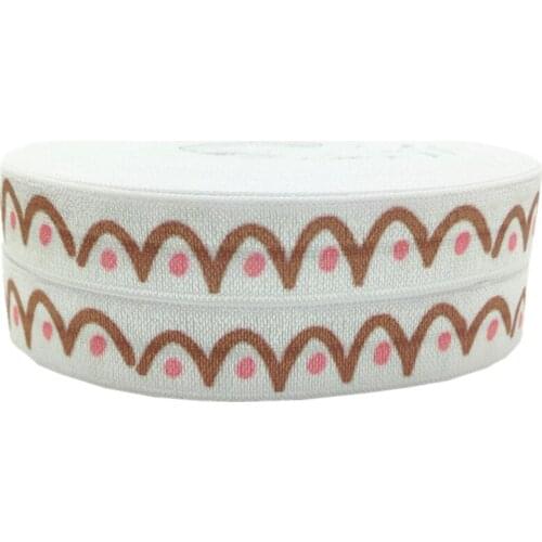 5 Yards 16mm Chevron Printed fold over elastic bands Sewing Lace trim Apparel Accessories decoration P512