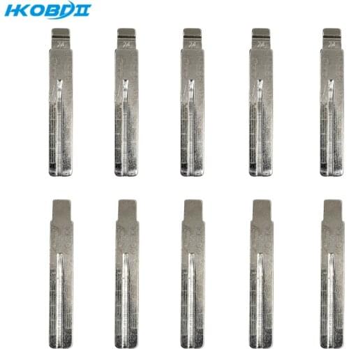 HKOBDII 10pcs/lot Uncut #24 NO.24 Blade 24 2-in-1 LiShi Car Key Blade with Scale NE66 With Marks for Volvo S80