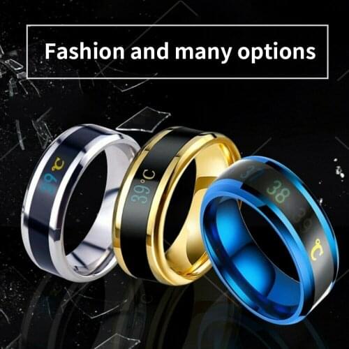 Temperature Ring Steel Emotion Mood Rings Couple Intelligent Sensitive Hand Jewelry Waterproof for Women Men New Year Gift