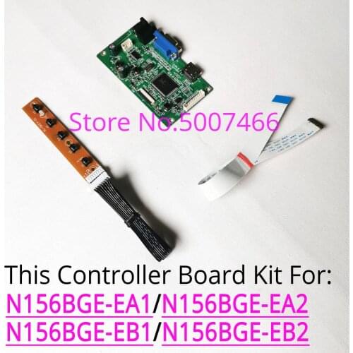 For 1366x768 N156BGE-EB1/EB2/EA1/EA2 EDP 30 Pins 15.6" notebook LCD PC screen VGA+ WLED display controller driver board kit