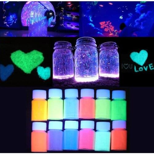 12 Color Luminous Resin Pigment Kit Glow In the Dark Powder Pigment Colorant Dye Fluorescent Resin Jewelry Making Tools