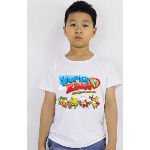 New Super Zings Kids T Shirt Funny Kawaii Superzings Girl Top Toddler White Round Neck Short Sleeves Boys Tshirt