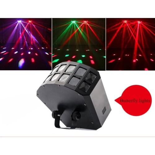 Hot sell RGBW 4IN1 2X10W Professional Discos Bar Club Party Wedding Stage Lightings LED Double Butterfly Beam DJ Disco Light