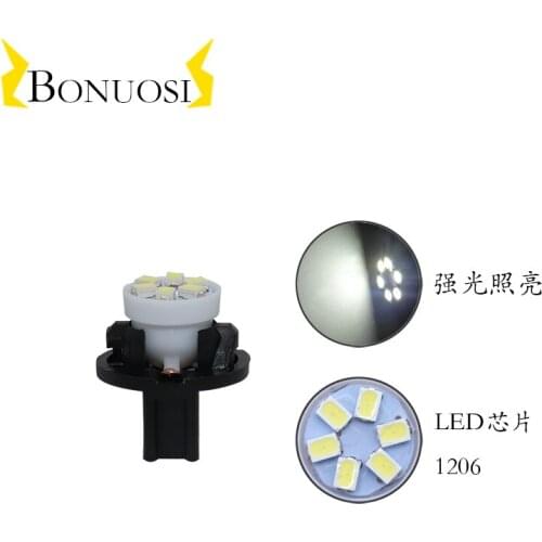 10X T10 6SMD 1206 Led and W5W 174 PC194 Instrument Panel Cluster Socket Lamp Holder Base 192 168