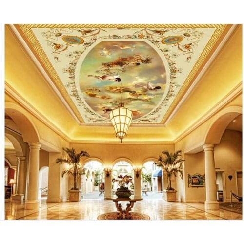 Custom 3d ceiling wallpaper Royal angel condole top zenith painting murals murals wallpaper