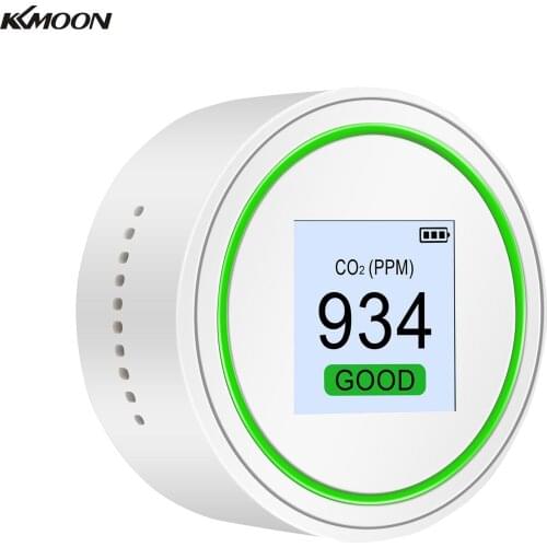 Portable CO2 Meter Detector TVOC Tester CO2 Tester Monitor with Light & Sound Reminder Analyzer Air Quality Analyzer