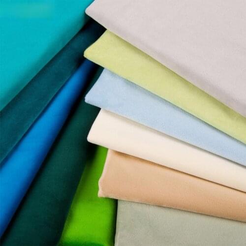 Width 57'' Simple Solid Color Thickened Matte Velvet Fabric By The Yard For Curtain Pillow Sofa Cover Toy Material